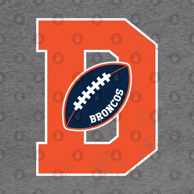 Big Bold Denver Broncos Monogram by Rad Love